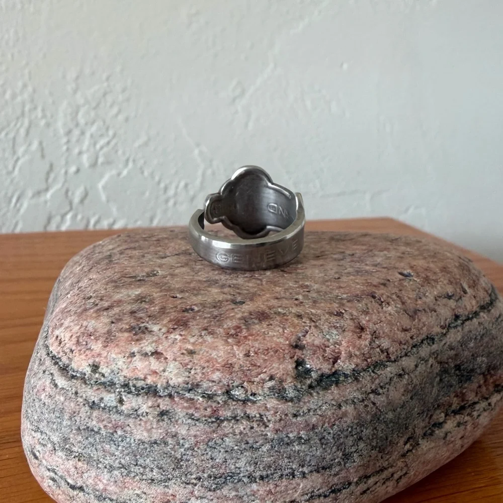 Stainless Steel Rolex Spoon Ring - Picture 2 of 4